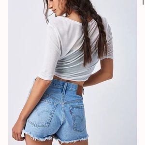 LEVI’S 501® HIGH RISE DENIM SHORTS 24 NWT